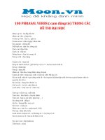 100 phrasal verbs (cụm động từ) trong các đề thi đại học