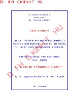 Chất lượng tín dụng cho vay khách hàng cá nhân tại ngân hàng thương mại cổ phần công thương việt nam – chi nhánh thừa thiên huế 