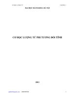 Giáo trình cơ học lượng tử đại học BKHN