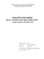 skkn hướng dẫn học sinh giải toán có lời văn lớp 4 