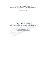 THƠ PHÙNG QUÁN từ góc NHÌN tư DUY NGHỆ THUẬT 