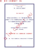 Nâng cao năng lực cạnh tranh trong lĩnh vực viễn thông di động của tập đoàn viễn thông quân đội trên địa bàn tỉnh quảng trị 