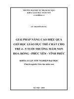 Giải pháp nâng cao hiệu quả giờ học giáo dục thể chất cho trẻ 4   5 tuổi trường mầm non hoa hồng   phúc yên   vĩnh phúc