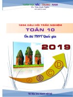 câu hỏi trắc nghiệm Toán 10 ôn thi THPT Quốc gia
