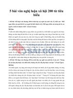 TOP 5 bài văn NGHỊ LUẬN xã hội 200 từ TIÊU BIỂU TRONG kỳ THI THPT 2018