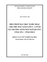 Biện pháp dạy học nghe nhạc cho trẻ mẫu giáo lớn 5   6 tuổi tại trường mầm non ngô quyền   vĩnh yên   vĩnh phúc 