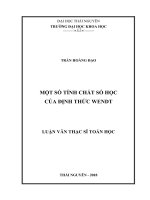 Một số tính chất số học của định thức wendt 