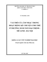Vai trò của âm nhạc trong hoạt động kể chuyện cho trẻ ở trường mầm non đại thịnh   mê linh   hà nội
