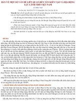 BÀN VỀ MỘT SỐ VẤN đề LIÊN QUAN đến TÂN KIẾN TẠO VÀ địa ĐỘNG LỰC LÃNH THỔ VIỆT NAM