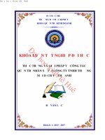 Thực trạng và giải pháp về công tác quản trị nhân sự tại công ty TNHH thương mại dịch vụ thế anh 