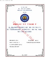 Phân tích hiệu quả hoạt động sản xuất kinh doanh tại công ty cổ phần kỹ nghệ thực phẩm á châu 