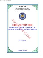 Giải pháp thúc đẩy động lực làm việc cho người lao động tại công ty cổ phần thành đạt 