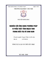 Nghiên cứu ứng dụng vi phẫu thắt giãn tĩnh mạch tinh trong điều trị vô sinh nam (tt0  