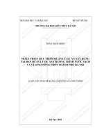 Hoàn thiện quy trình quản lý dự án xây dựng tại ban quản lý dự án chương trình nước sạch và vệ sinh nông thôn thành phố hà nội (tt) 