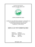 Nghiên cứu đặc điểm nông sinh học và ảnh hưởng của mật độ tới sinh trưởng, phát triển cây râu mèo(orthosiphon stamineus benth) tại đồng hỷ   thái nguyên 