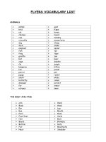 Flyers test for vocabularíes