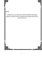 Vận dụng quy luật mâu thuẫn phân tích những mâu thuẫn trong quá trính xây dựng nền kinh tế thị trường định hướng XHCN ở Việt Nam