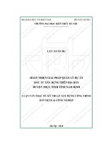 Hoàn thiện giải pháp quản lý dự án đầu tư xây dựng trên địa bàn huyện trực ninh tỉnh nam định (tt) 