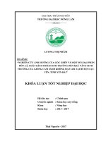 Nghiên cứu ảnh hưởng của gốc ghép và một số loại phân bón lá, chất kích thích sinh trưởng đến khả năng sinh trưởng của giống cam sành không hạt lđ6 tại huyện lục yên   tỉnh yên bái 