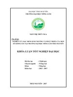 Nghiên cứu đặc điểm sinh trưởng và phát triển của một số giống sắn tại trường đại học nông lâm thái nguyên 