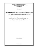 Phát triển các yếu tố phi ngôn ngữ cho trẻ thông qua trò chơi đóng vai