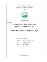 Nghiên cứu quy trình sản xuất trà hòa tan từ chè dây cao bằng 