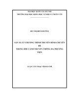 SẢN XUẤT CHƯƠNG TRÌNH TRUYỀN HÌNH CHUYÊN ĐỀ TRONG BỐI CẢNH TRUYỀN THÔNG ĐA PHƯƠNG TIỆN