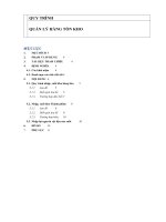 quy trinh quản lý hàng tồn kho