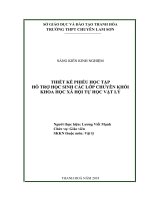 skkn thiết kế phiếu học tập hỗ trợ học sinh các lớp chuyên khối khoa học xã hội tự học vật lý