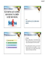 Bài giảng quản trị bán hàng: chuong 2 xây DƯNG lực LƯỢNG  CHIẾN lược bán HÀNG 