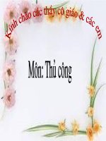 Tuần 28   thủ công   lớp 3   2017   2018   làm đồng hồ để bàn 