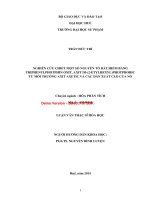 Nghiên cứu chiết một số nguyên tố đất hiếm bằng triphenylphotphin oxit, axit di (2 etylhexyl)photphoric từ môi trường axit axetic và các dẫn xuất clo của nó (tt) 