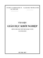 Tài liệu giáo dục khởi nghiệp cho giáo viên THCS 