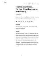 International Trade, Foreign Direct Investment, and Security
