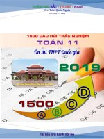 1500 câu hỏi trắc nghiệm Toán 11 ôn thi THPT Quốc gia 2019 – Trần Quốc Nghĩa