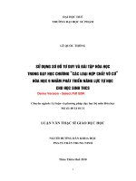 Các loại hợp chất vô cơ hóa học 9 nhằm phát triển năng lực tự học cho học sinh THCS  (tt) 