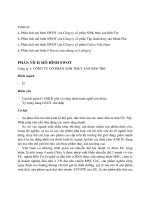 PHÂN TÍCH MÔ HÌNH SWOT CÔNG TY CỔ PHẦN XNH THUỶ SẢN BẾN TRE