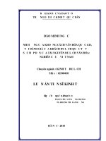 Ảnh hưởng của khoảng cách văn hóa quốc gia tới đánh giá của khách du lịch quốc tế về sức hấp dẫn của tài nguyên du lịch văn hóa nghiên cứu ở việt nam