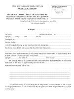 18  mẫu đơn đề nghị cấp đổi GCN, QSH nhà ở và QSH đất ở của tổ chức