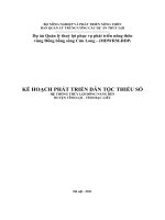 KẾ HOẠCH PHÁT TRIỂN DÂN TỘC THIỂU SỐ HỆ THỐNG THỦY LỢI ĐÔNG NÀNG RỀN HUYỆN VĨNH LỢI – TỈNH BẠC LIÊU