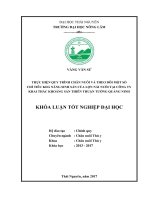 Thực hiện quy trình chăn nuôi và theo dõi một số chỉ tiêu khả năng sinh sản của lợn nái nuôi tại công ty khai thác khoáng sản thiên thuận tường quảng ninh 