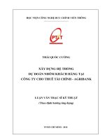 Xây dựng hệ thống dự đoán nhóm khách hàng tại công ty cho thuê tài chính – Agribanke thương mại (Luận văn thạc sĩ)