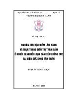 Nghiên cứu đặc điểm lâm sàng và thực trạng điều trị trầm cảm ở người bệnh rối loạn cảm xúc lưỡng cực tại viện sức khoẻ tâm thần