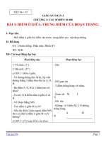 Giáo án Toán 3 chương 3 bài 3: Điểm ở giữa. Trung điểm của đoạn thẳng