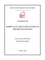 Nghiên cứu các thuật toán cân bằng tải trên điện toán đám mây (Luận văn thạc sĩ)