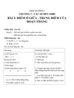 Giáo án Toán 3 chương 3 bài 3: Điểm ở giữa. Trung điểm của đoạn thẳng