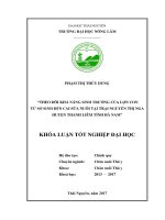 Theo dõi khả năng sinh trưởng của lợn con từ sơ sinh đến cai sữa nuôi tại trại nguyễn thị nga huyện thanh liêm   tỉnh hà nam 