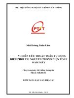 Nghiên cứu thuật toán tự động điều phối tài nguyên trong điện toán đám mây (tt)