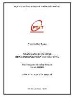 Nhận dạng biển số xe dùng phương pháp học sâu CNNs (tt)