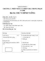 Giáo án Toán 3 chương 2 bài 36: Chu vi hình vuông